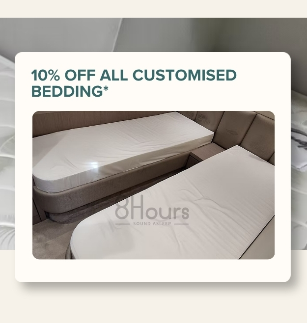 10 percent off all customised bedding