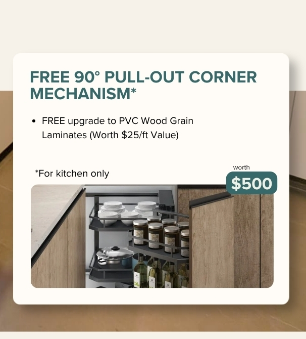 Free 90 degree pull-out corner mechanism